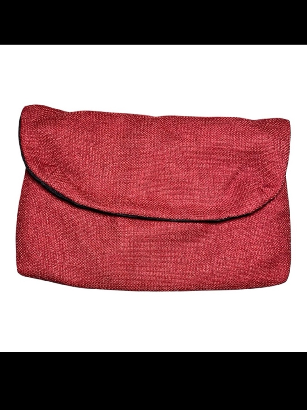 Handmade Dark Red Burgundy Clutch Purse Black White Polka Dot Corduroy Inside
